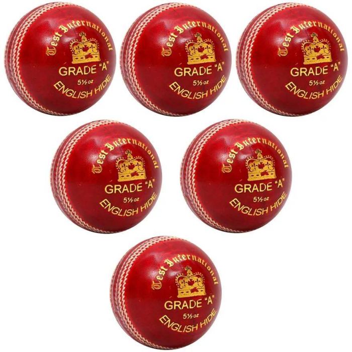 SF Test International Red Cricket Ball 6 Ball Set, Buy SF Test