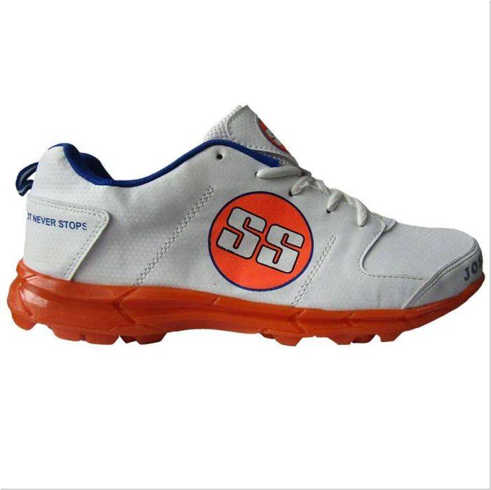 White SS Golden Gutsy Cricket Shoes
