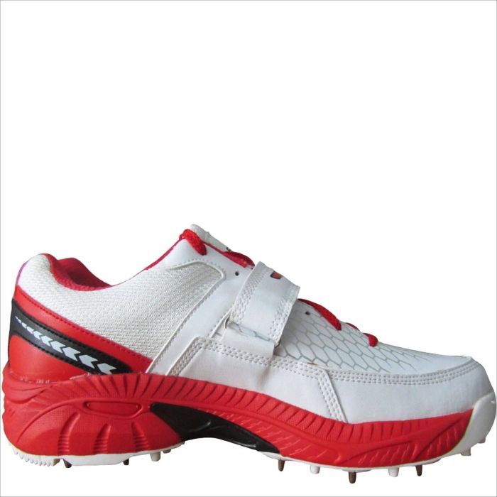 Sega Star Impact Reach Spike Cricket Shoes White Red