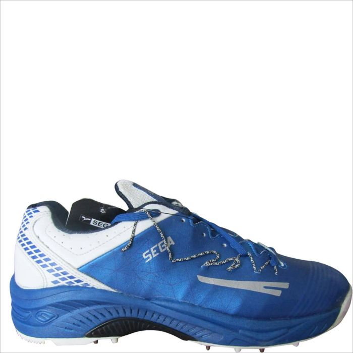 Sega Star Impact Power Pro Spike Cricket Shoes White Blue,- Buy