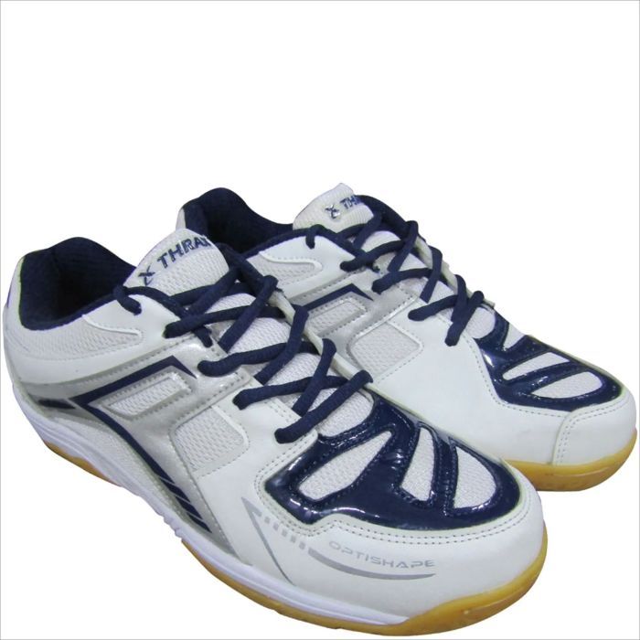 Thrax Court Power 005 Badminton Shoes White Silver Navy  Buy Thrax Court  Power 005 Badminton Shoes White Silver Navy Online at Lowest Prices in India