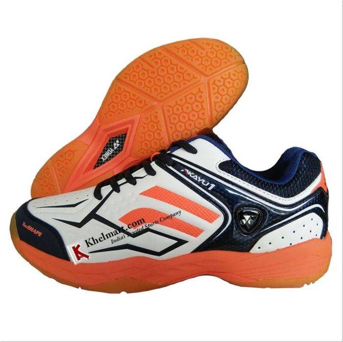 Yonex AKAYU 1 Badminton Shoes White and Orange Buy Yonex AKAYU 1 Badminton Shoes White and Orange Online at Lowest Prices in India khelmart