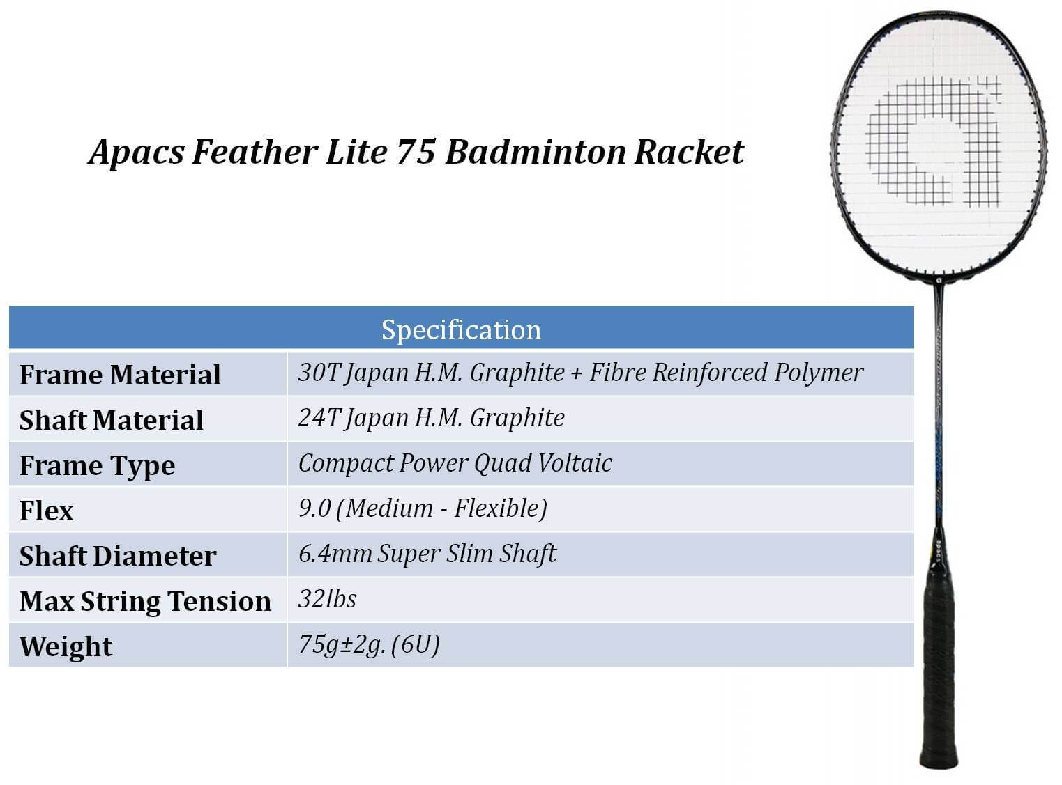 Apacs_Feather_Lite_75_Badminton_Racket_Khelmart