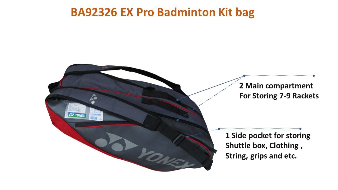 Yonex BA92326 EX Pro Badminton Kitbag Grayish Pearl