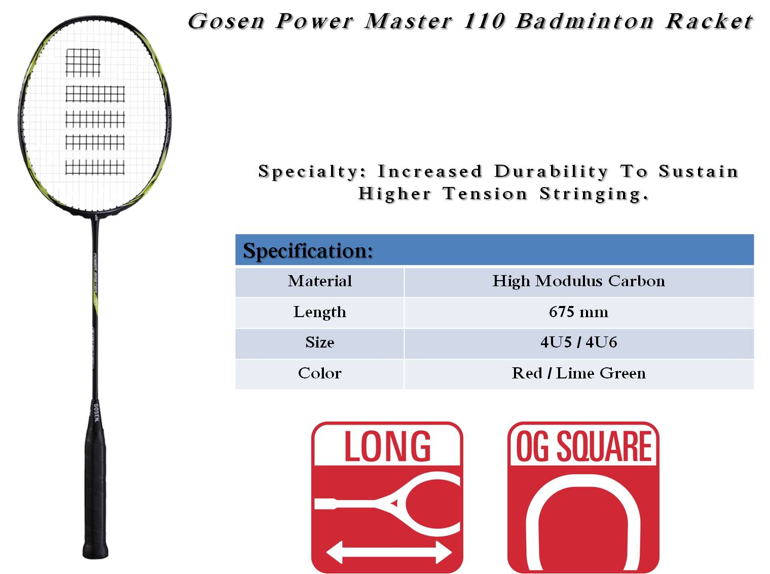 Gosem_Power_Master_110_Badminton_Racket_Khelmart