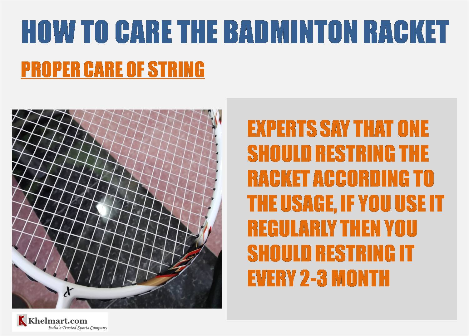 How_to_take_care_of_badminton_racket_String_Care_khelmart_Guide