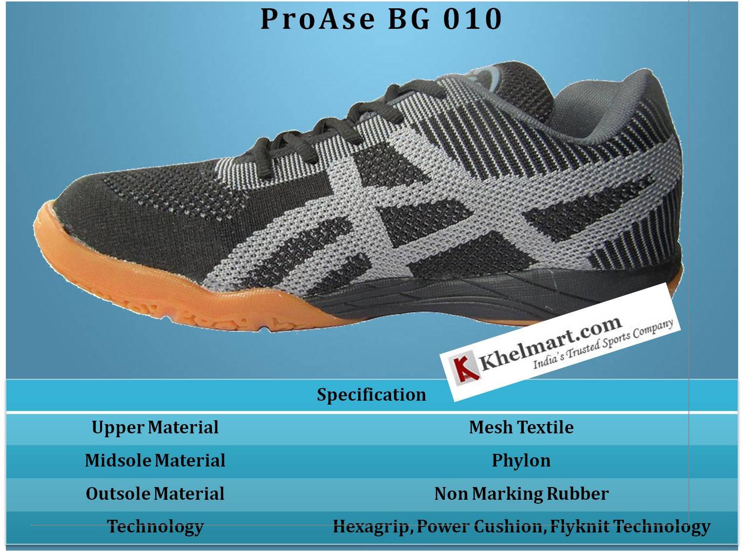 ProAse_BG_010_Badminton_Shoes_Specification_Khelmart