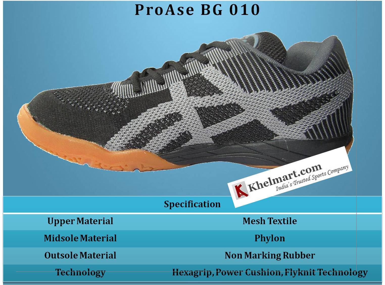 ProAse_BG_010_Badminton_Shoes_Specification_Khelmart