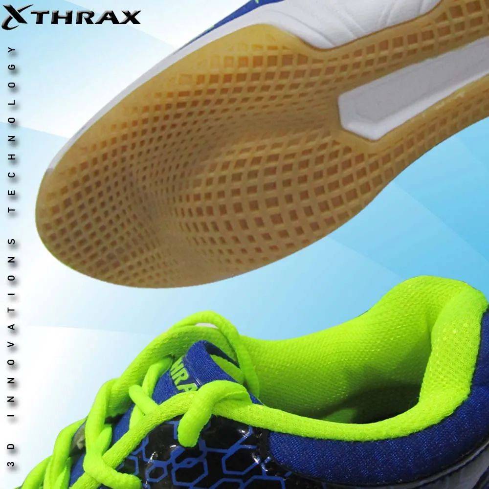 Thrax Court Power 777 Badminton Shoes Blue Lime