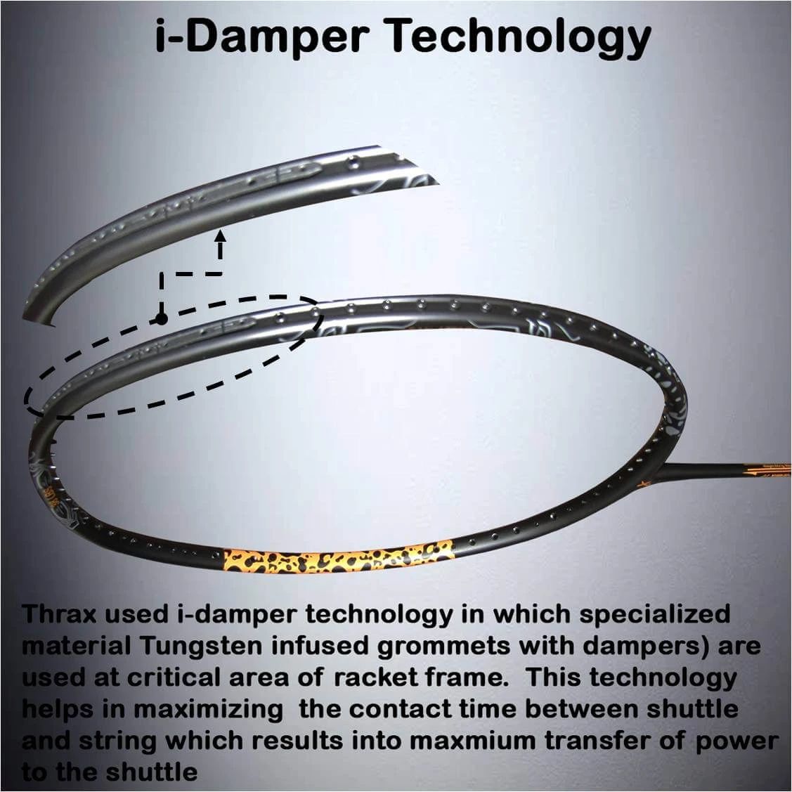 Thrax_C_Hawk_77_Badminton_Racket_iDamper_Technology