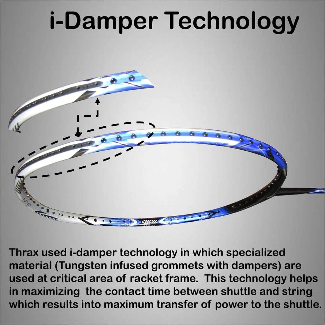 Thrax_C_Hawk_99_Badminton_Racket_iDamper_Technology
