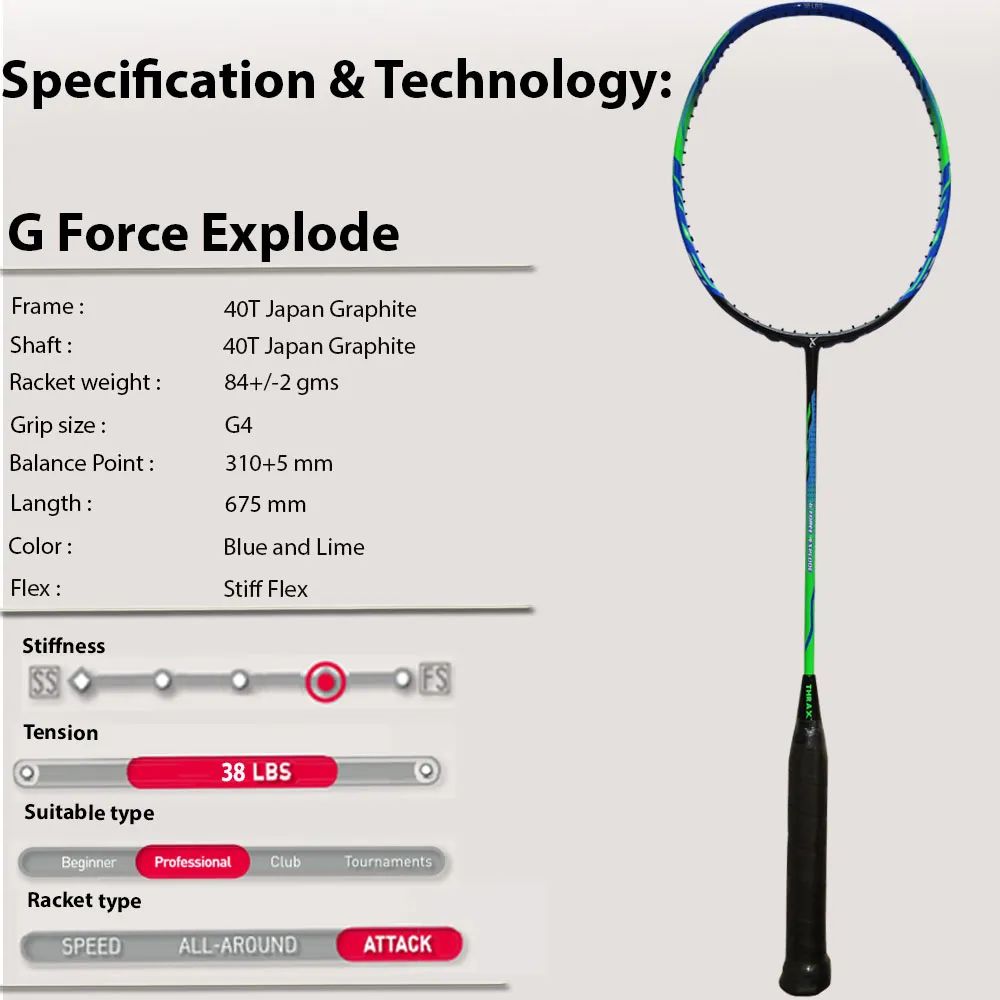 Thrax_feather_explode_badminton_racket