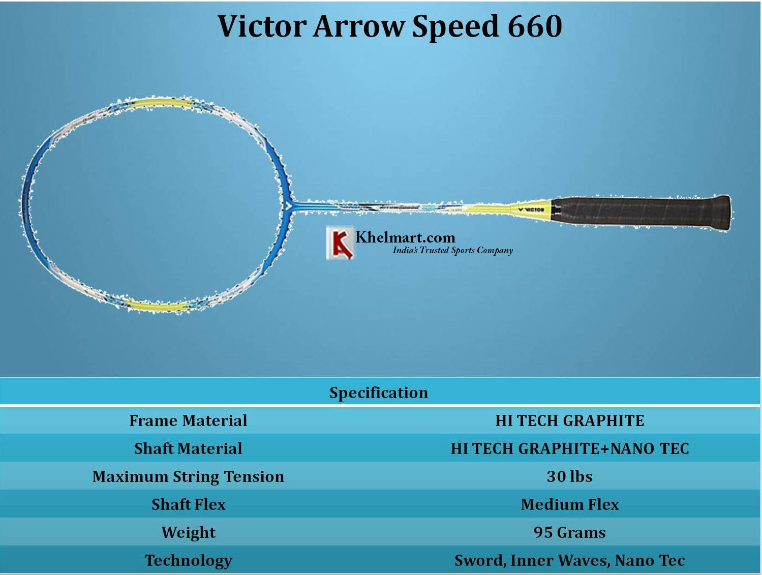 Victor_Arrow_Speed_660_Specification_Khelmart_1