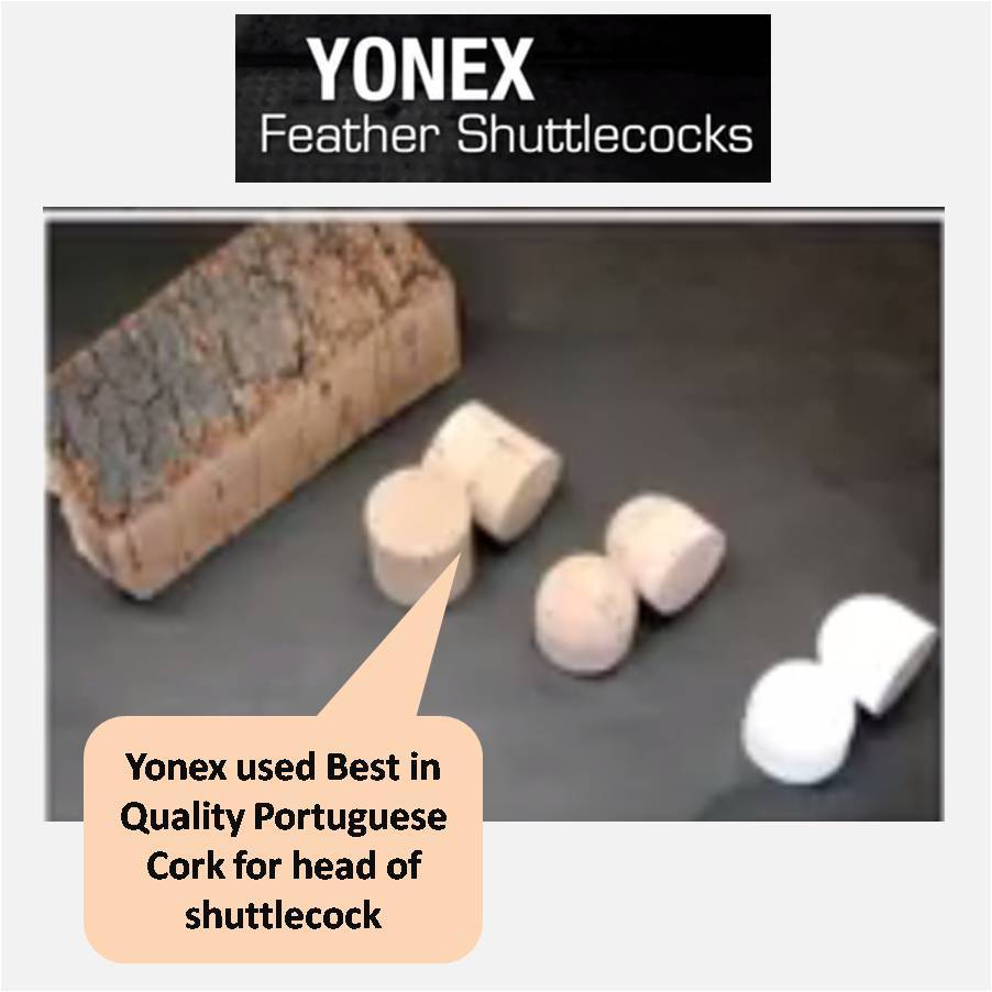 Yonex_Aerosensa_Feather_Shuttlecock_Cork_material.