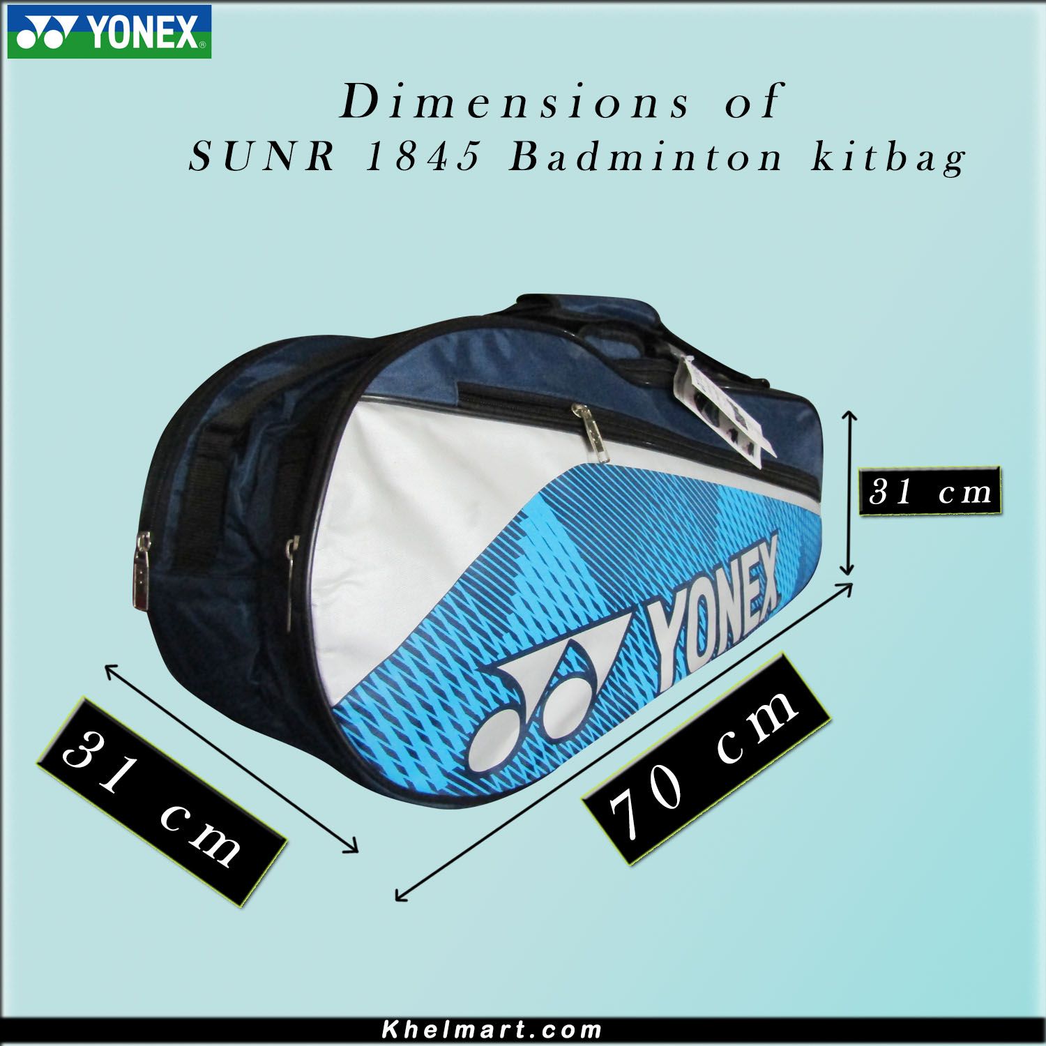 YONEX SUNR 1845 Thermal Badminton Kit Bag Navy Royal Blue