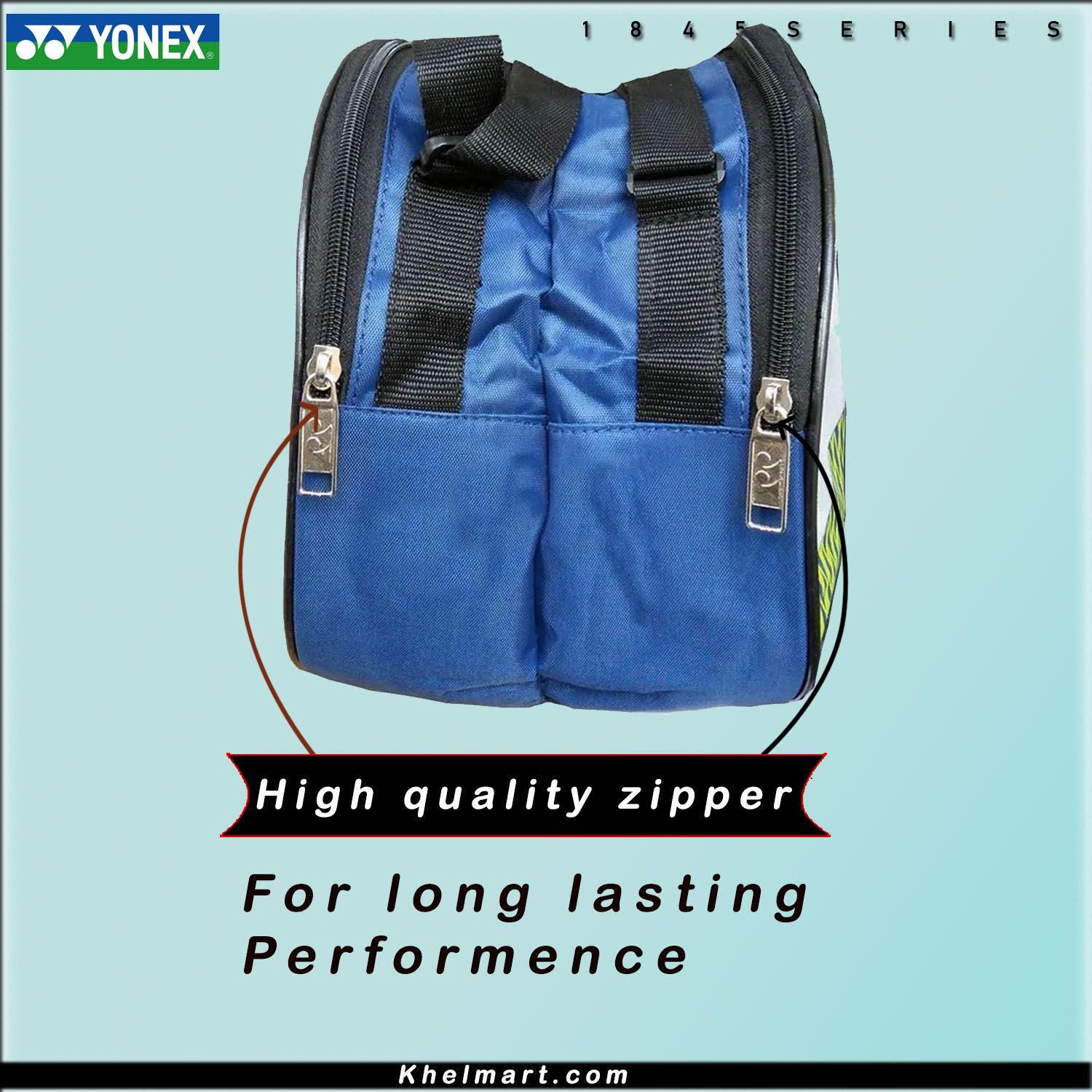 YONEX SUNR 1845 Thermal Badminton Kit Bag Navy and Lime
