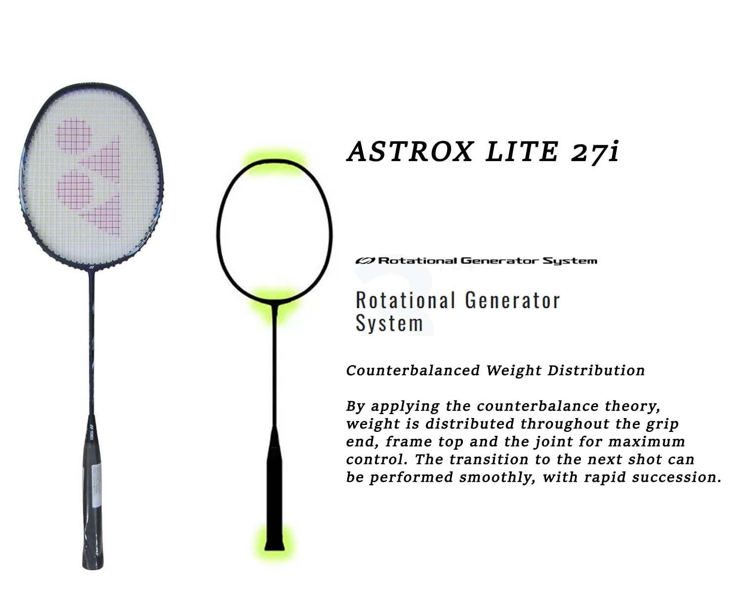 Yonex Astrox Lite 27i Badminton Racket (Strung Racket)