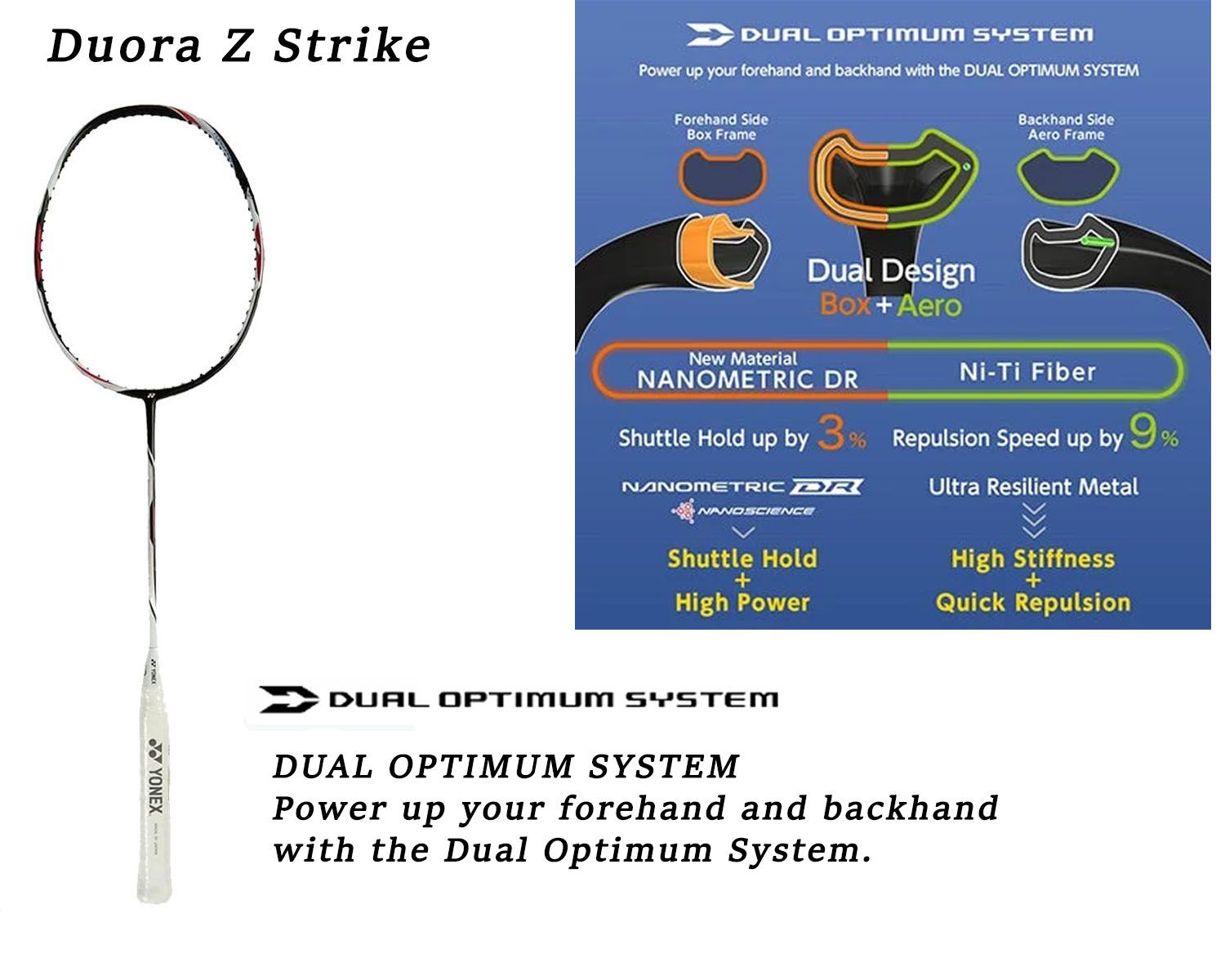 Yonex Duora Z Strike Badminton Racket 