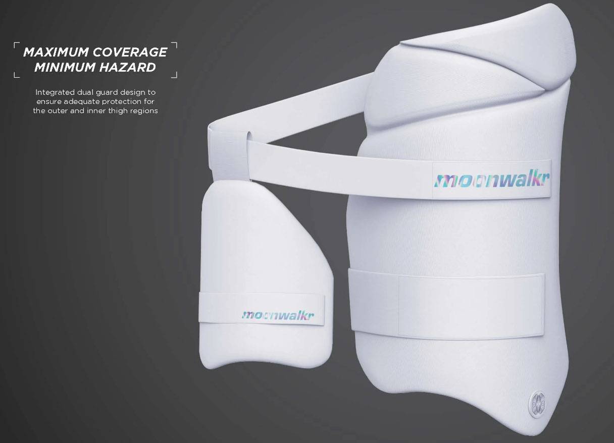 Moonwalkr 2.0 Cricket Thigh Guard White Small