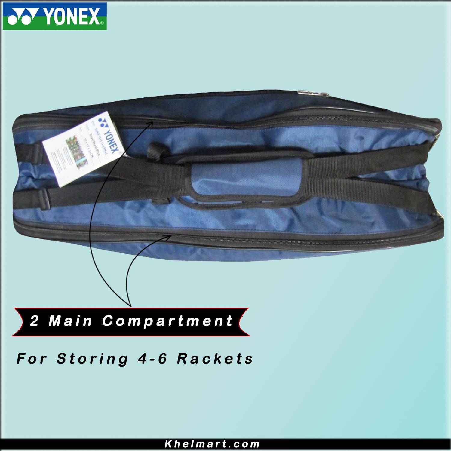 YONEX SUNR 1835 Thermal Badminton Kit Bag Navy Royal Blue