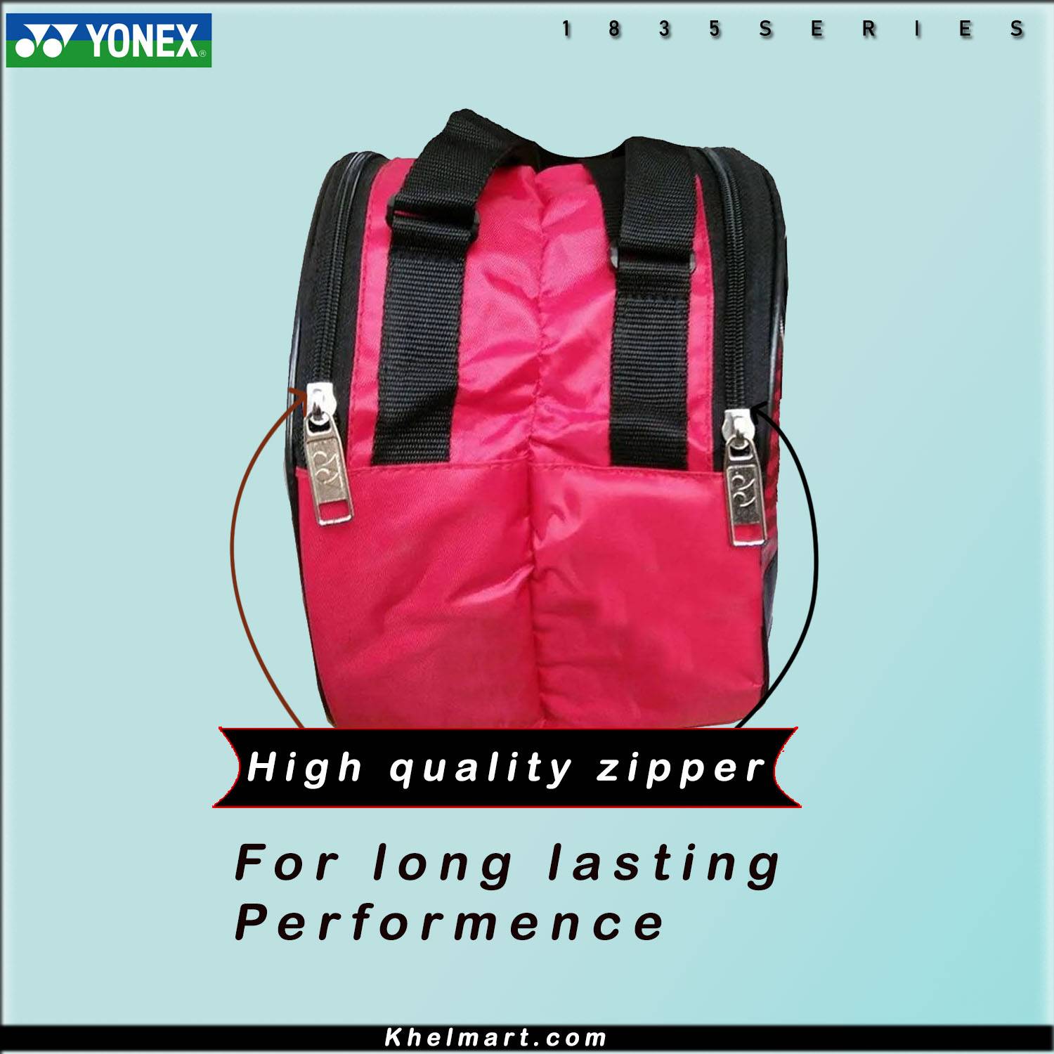 YONEX SUNR 1835 Thermal Badminton Kit Bag Red and Black