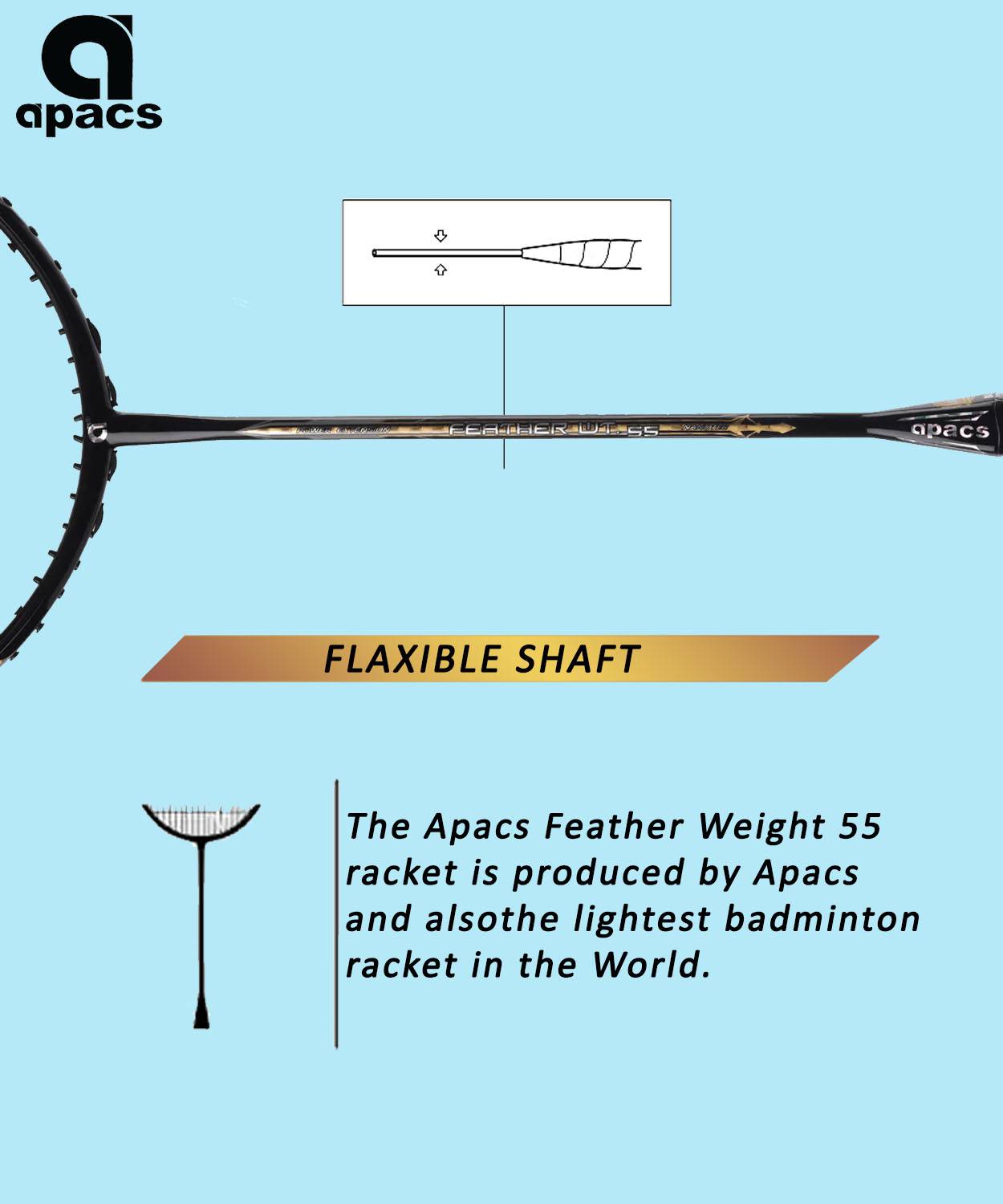 APACS Feather Weight 55 Badminton Racket