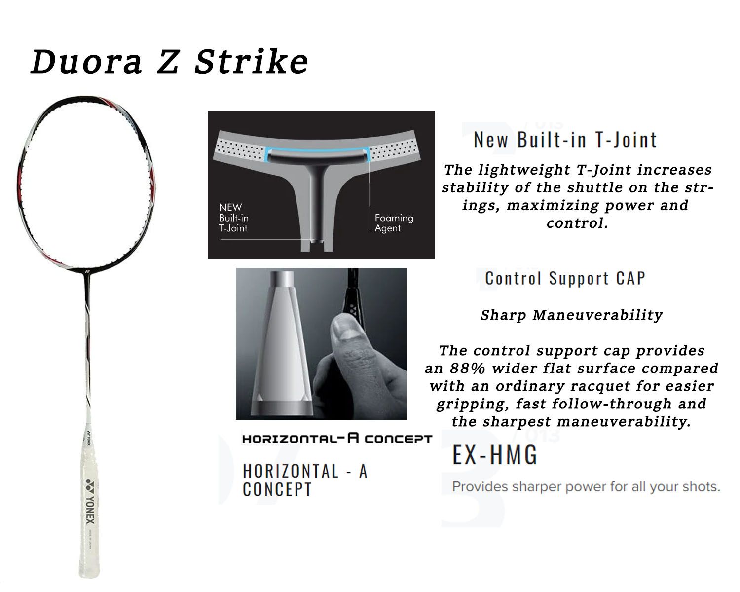 Yonex Duora Z Strike Badminton Racket G4 3U Extra Stiff