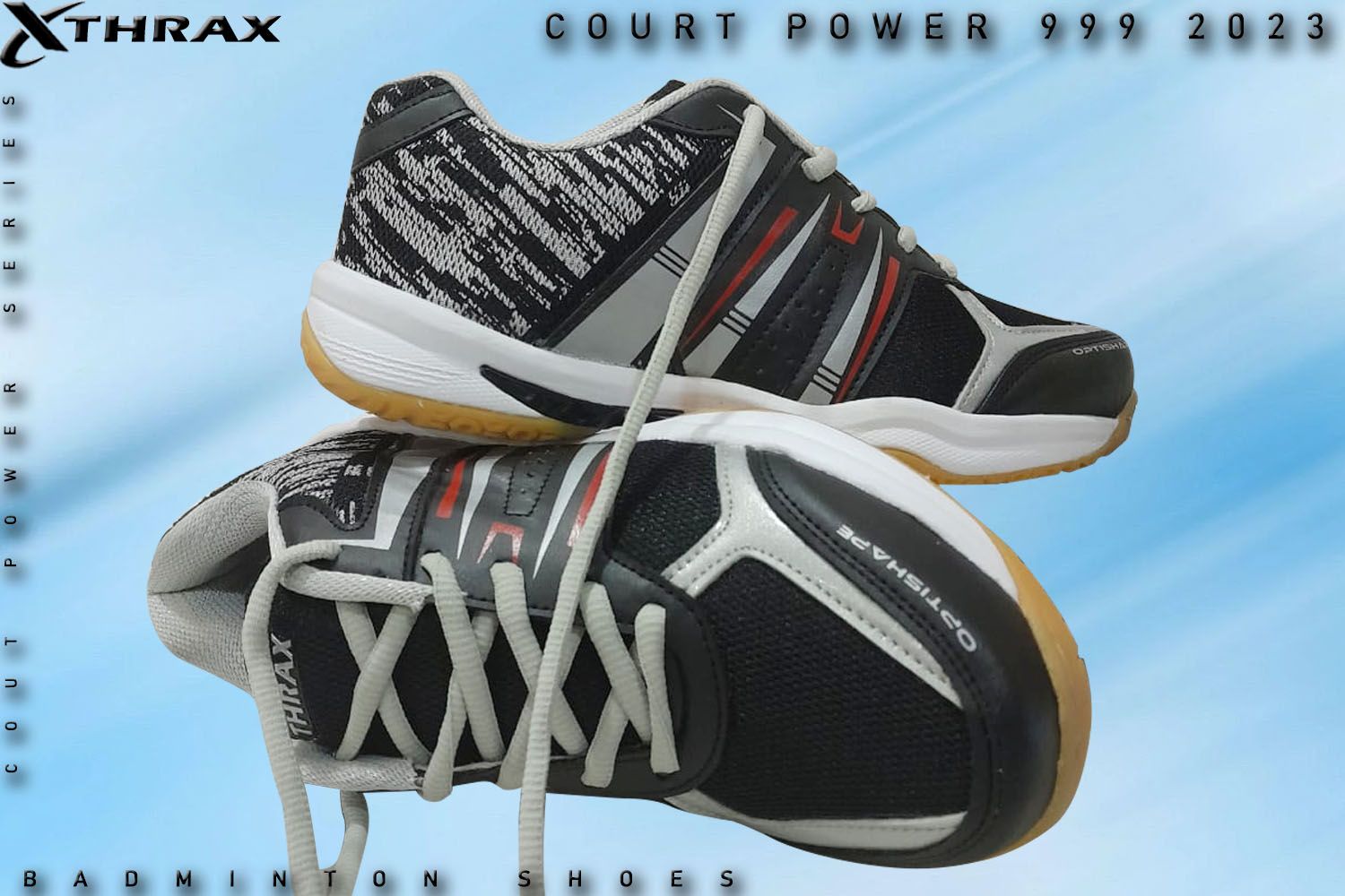 Thrax Court Power 999 2023 Badminton Shoes Gray Black