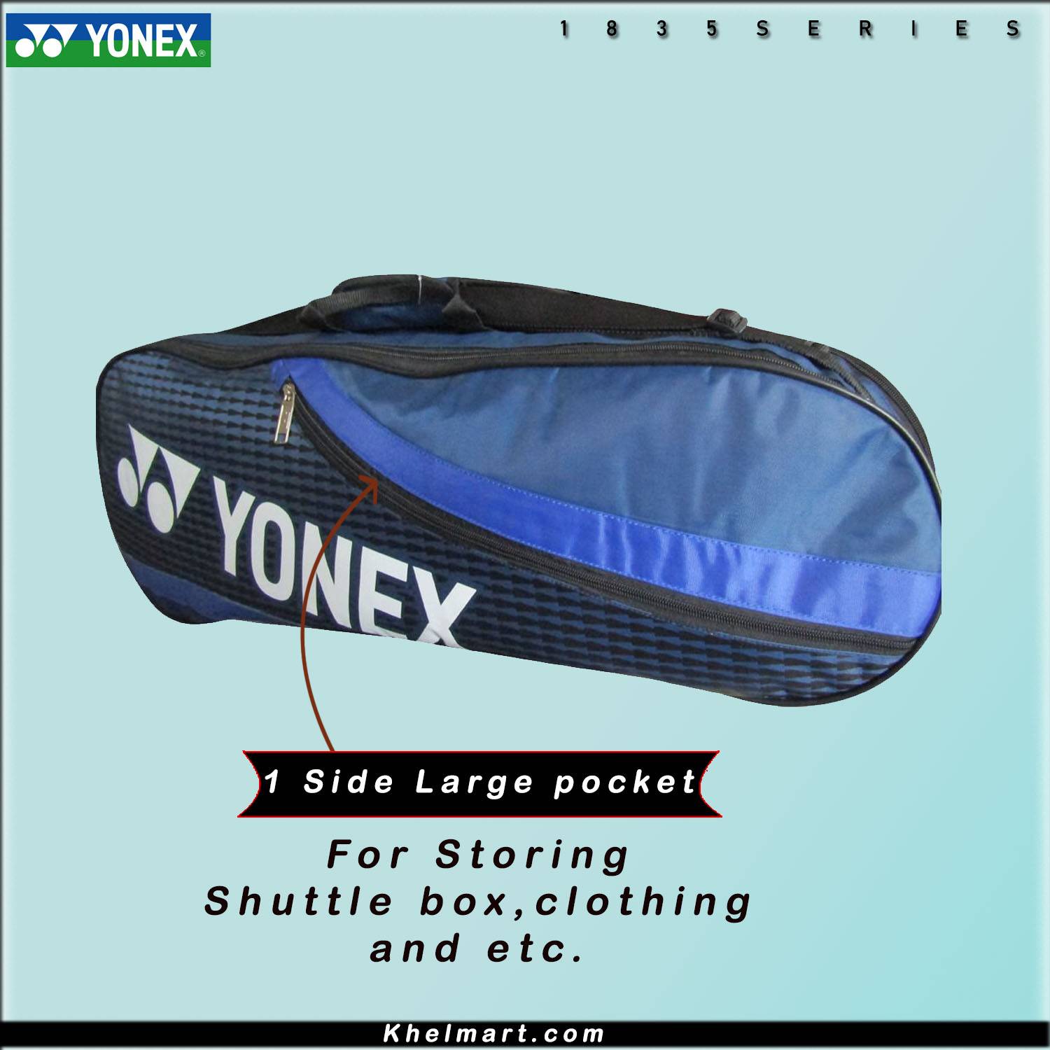 YONEX SUNR 1835 Thermal Badminton Kit Bag Navy Royal Blue
