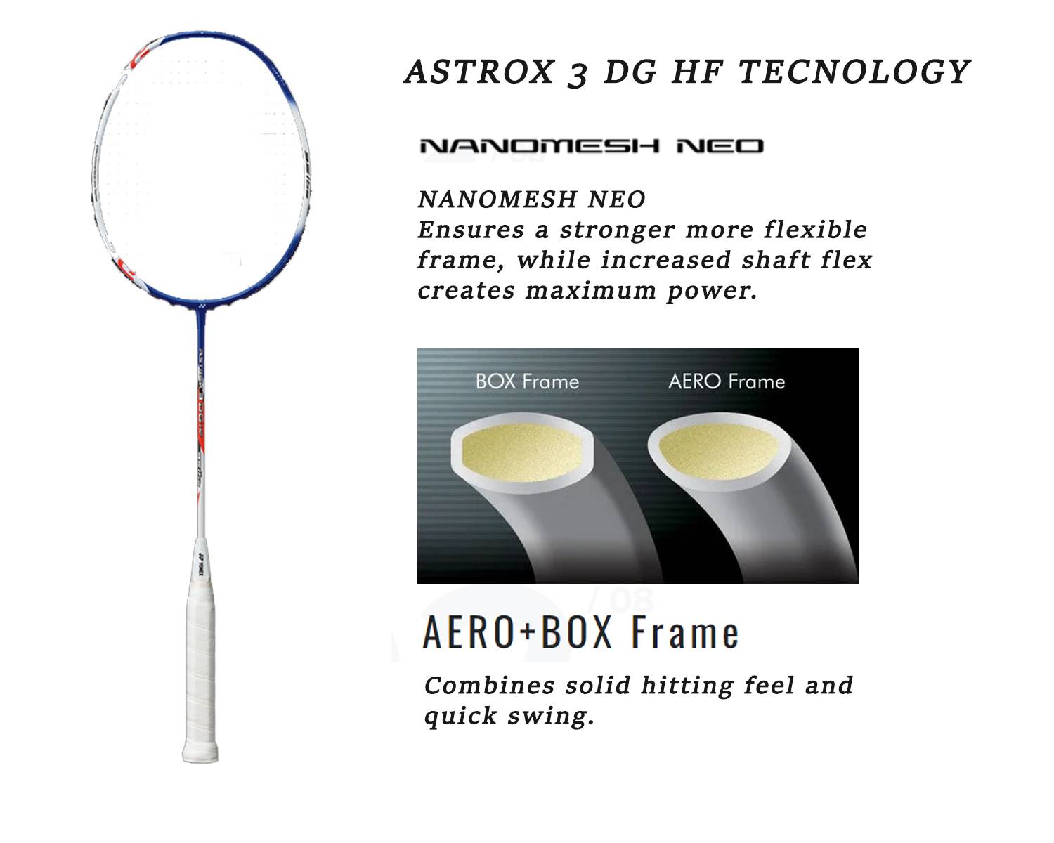 Yonex Astrox 3 DG HF Badminton Racket