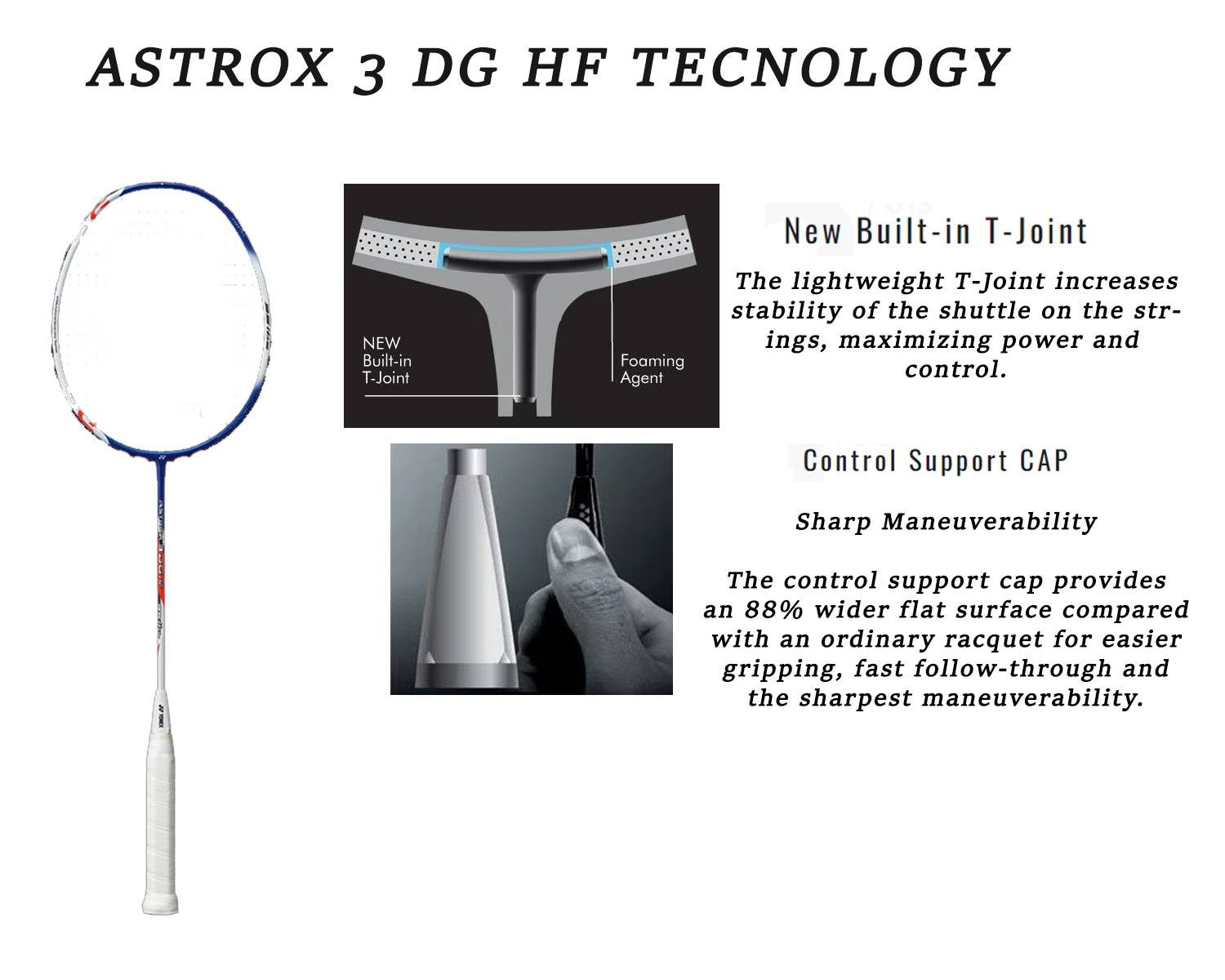 Yonex Astrox 3 DG HF Badminton Racket