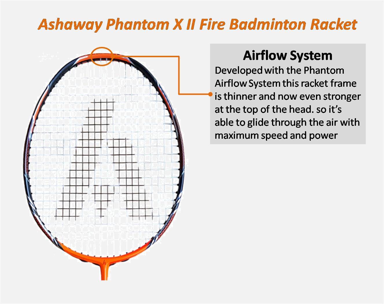 Ashaway Phantom X Fire II Badminton Racket,- Buy Ashaway Phantom X Fire II Badminton Racket Online at Lowest Prices in India