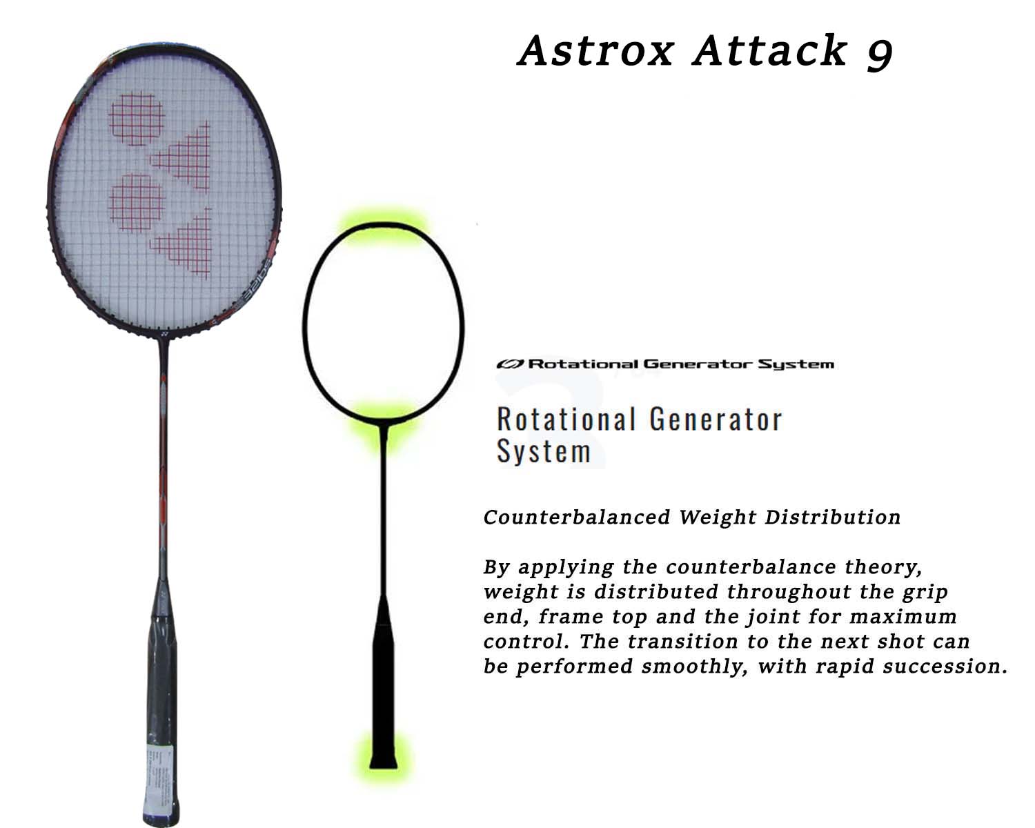  Yonex Astrox Attack 9 Badminton Racket