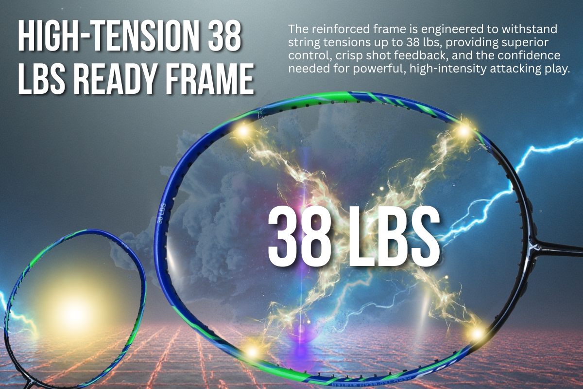 Thrax G Force Explode 84 Gms weight 38 Lbs Tension Unstrung Badminton ...