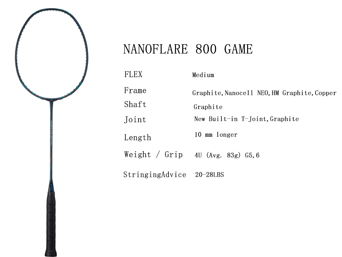 Yonex NANOFLARE 800 Game Badminton Racket