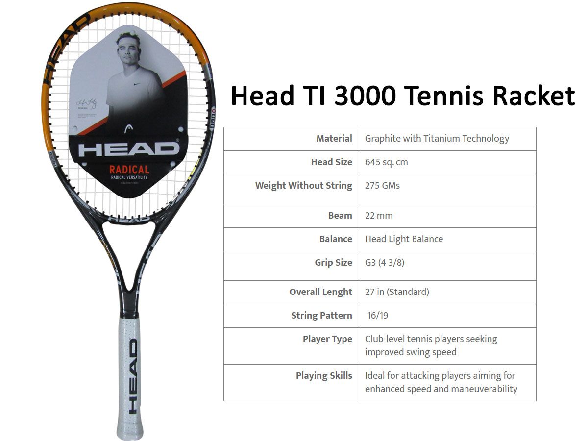 Head TI 3000 (Titanium) Tennis Racket