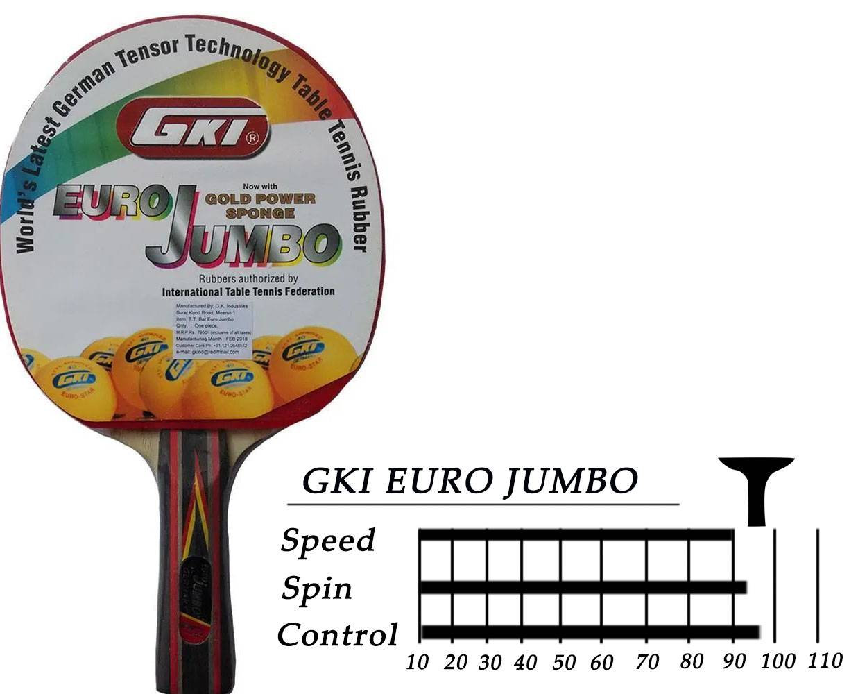 GKI Euro Jumbo Table Tennis Racquet