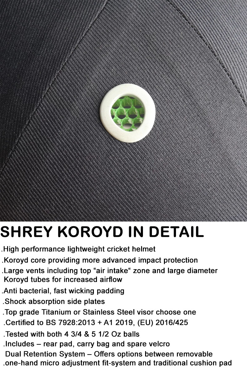 Shrey Koroyd Titanium Cricket Helmet Size Small 55_58 CMS