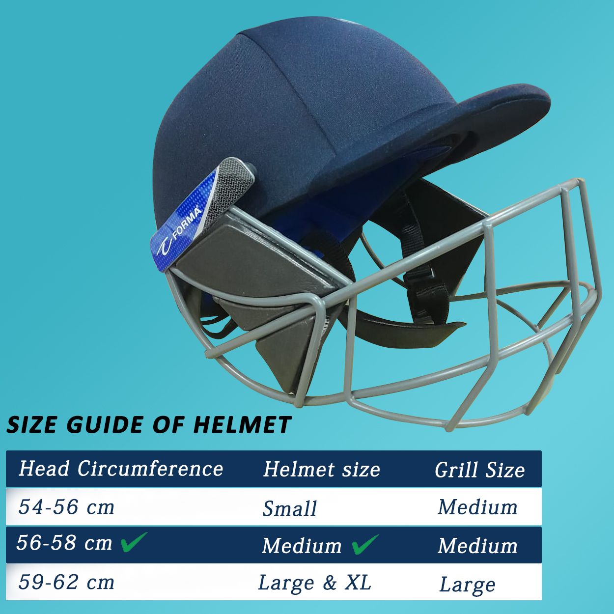 Forma Pro Axis Cricket Helmet Size Medium