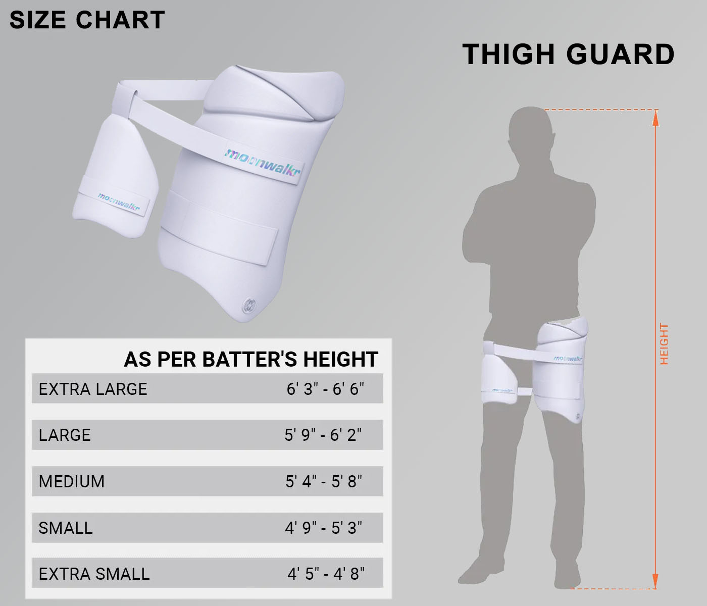 Moonwalkr 2.0 thigh guard (Moonwalkr Thigh pads) Size -Black color Medium