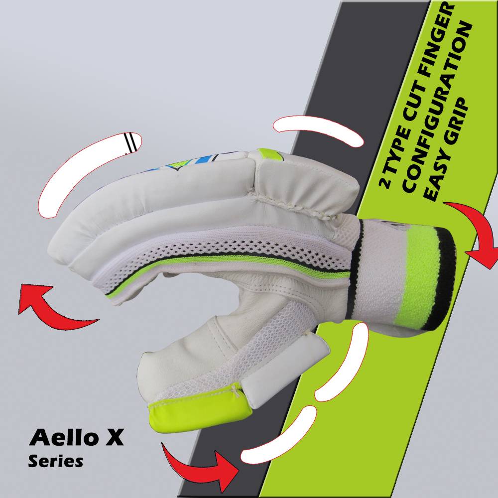 Thrax Aello X 3 Cricket Batting Gloves Standard Size Right Hand