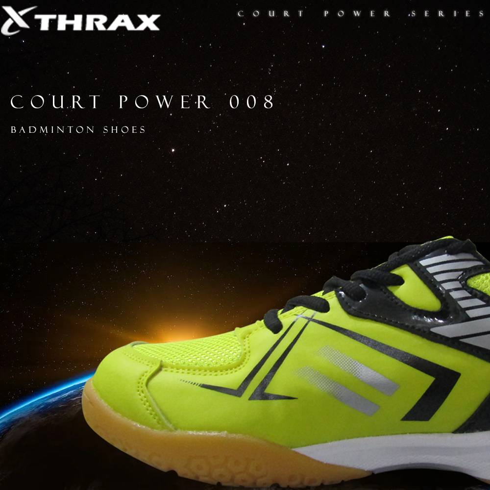 Thrax Court Power 008 Badminton Shoes Yellow And Black01