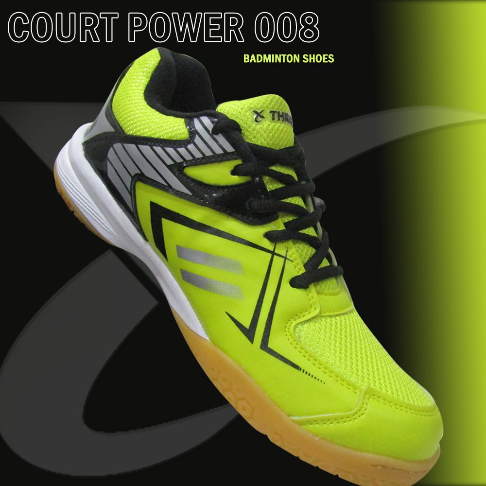 Thrax Court Power 008 Badminton Shoes Yellow And Black 02