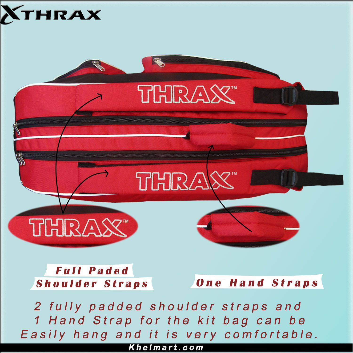  Thrax M Aello Series Badminton Kitbag Red Black