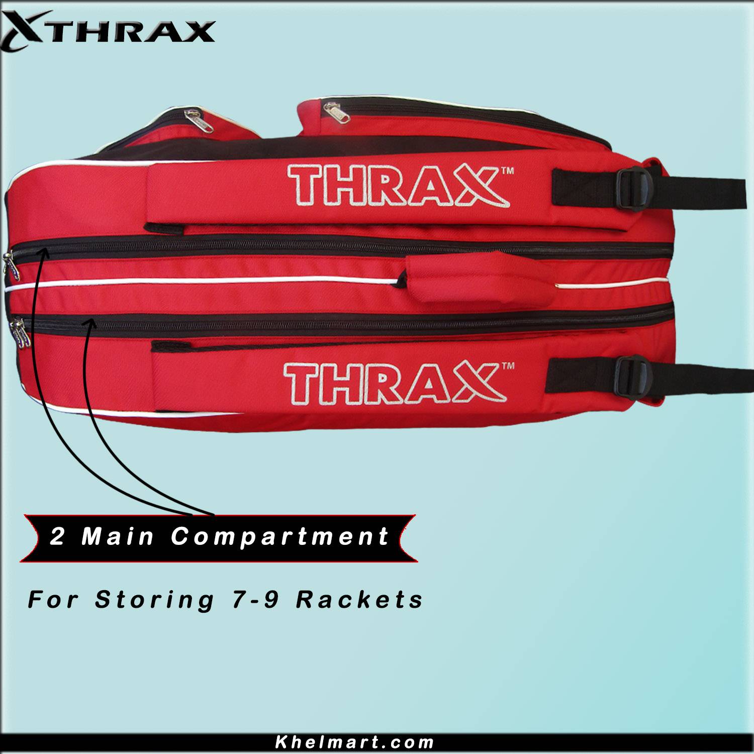  Thrax M Aello Series Badminton Kitbag Red Black