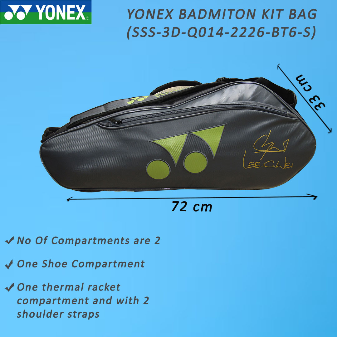 YONEX SSS-3D-Q014-2226-BT6-S Badminton Kit Bag - (Plum kitten - Sweet Pea)