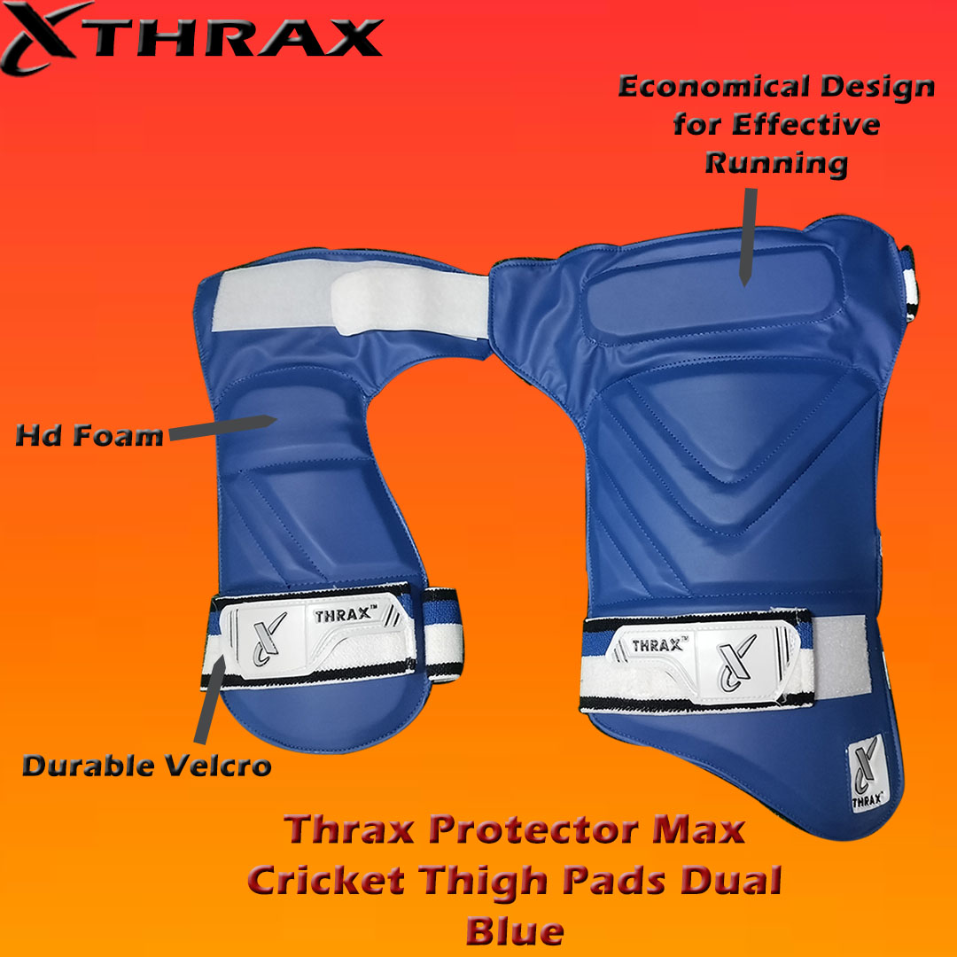 Thrax Protector Max Cricket Thigh Pads Dual Blue