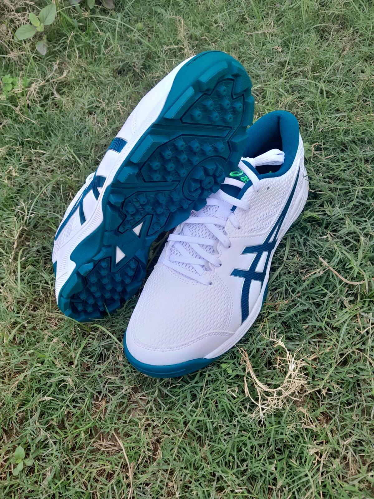 Asics Gel Peake 2 Cricket Shoes White And Velvet Pine