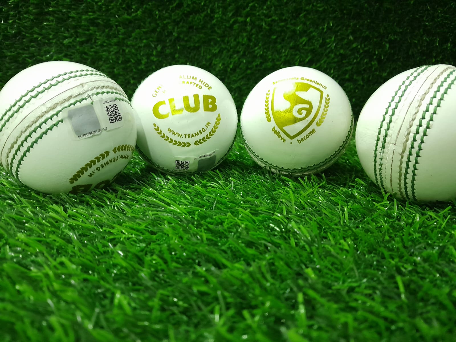 SG Club White Cricket Ball 12 Ball set