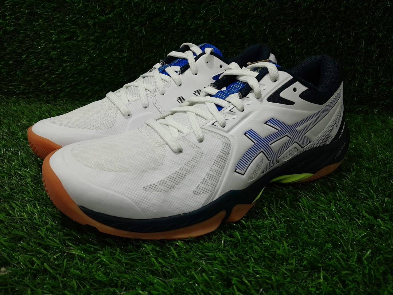 Asics Blade FF Badminton Shoes WHITE ILLUSION BLUE